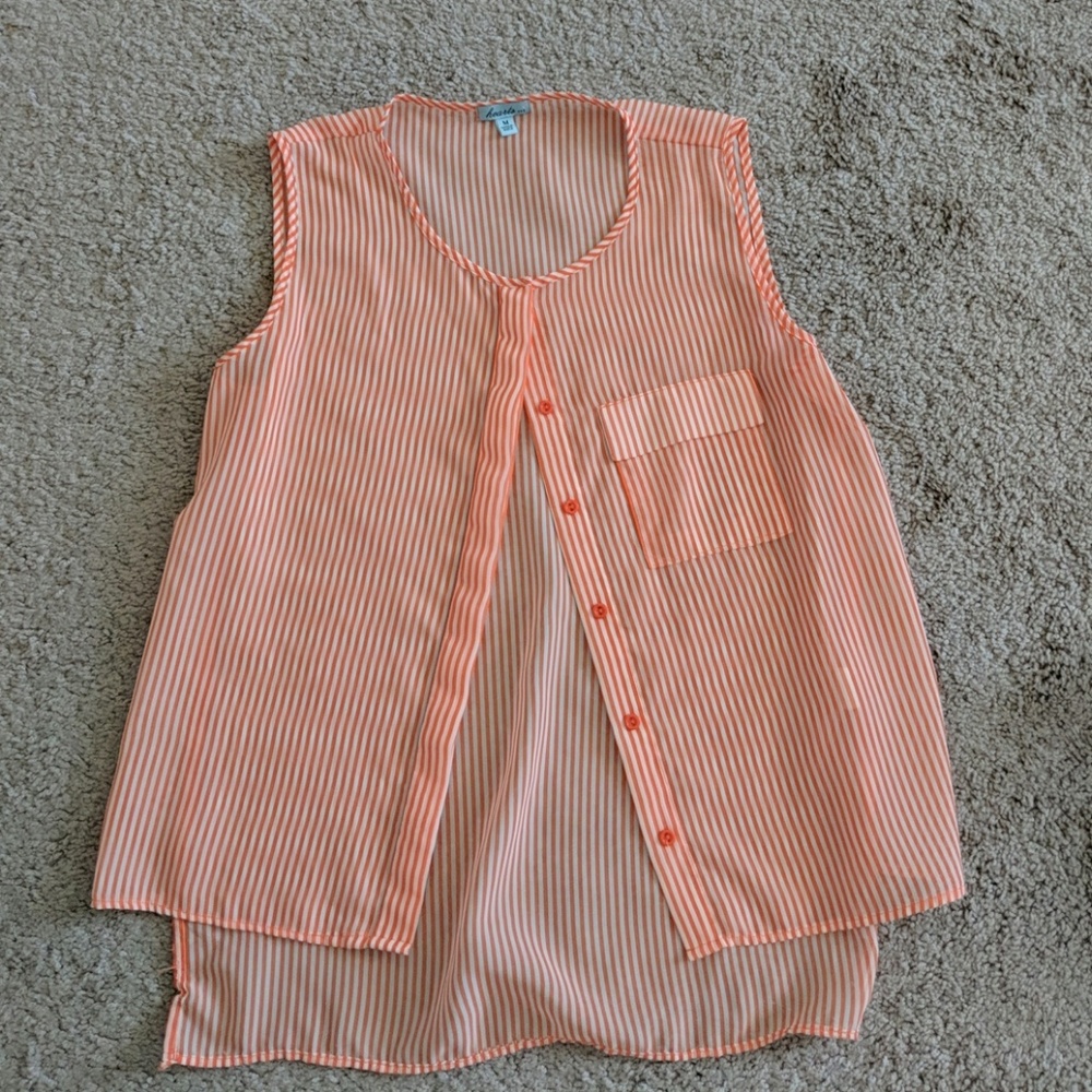 Striped button down shirt NWOT